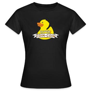 Super Coin-Coin - Frauen T-Shirt - Schwarz - Vorne - AI Model Female 172 dark (172cm)