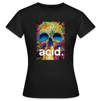 acid. skull - Frauen T-Shirt - Schwarz - Vorne - AI Model Female 172 dark (172cm)