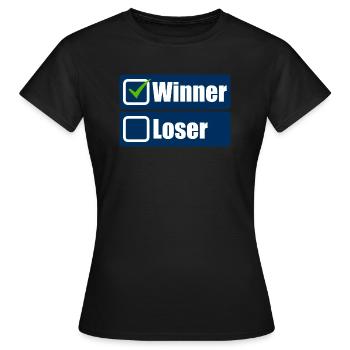 Winner - Women's T-Shirt - black - Front - AI Model Female 172 dark (172cm)