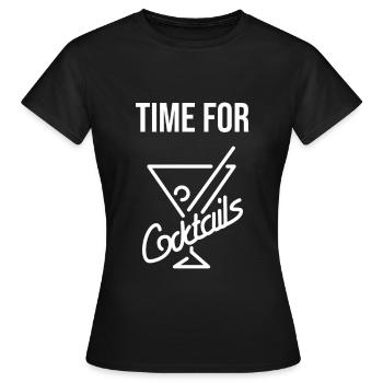 Time for Cocktails Party Shirt - Women's T-Shirt - black - Front - AI Model Female 172 dark (172cm)