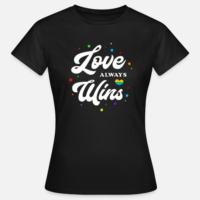 Kærlighed vinder altid - T-shirt dam - svart