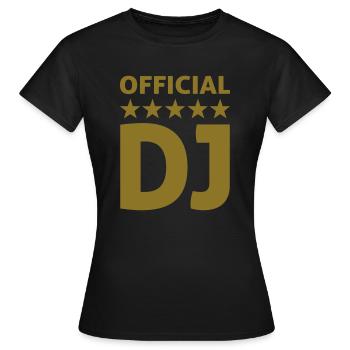 official dj - Frauen T-Shirt - Schwarz - Vorne - AI Model Female 172 dark (172cm)