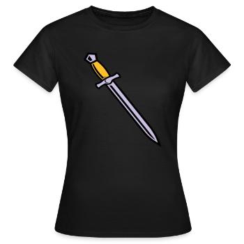 Schwert - Frauen T-Shirt - Schwarz - Vorne - AI Model Female 172 dark (172cm)