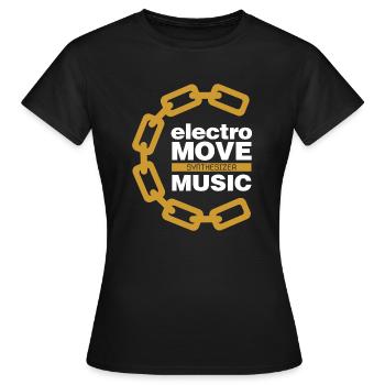ELECTRO MOVE SYNTHESIZER MUSIC DM (2) - Frauen T-Shirt - Schwarz - Vorne - AI Model Female 172 dark (172cm)