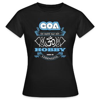Goa Hoodie - Frauen T-Shirt - Schwarz - Vorne - AI Model Female 172 dark (172cm)