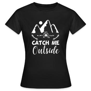 M'attraper dehors - T-shirt Femme - noir - Devant - AI Model Female 172 dark (172cm)