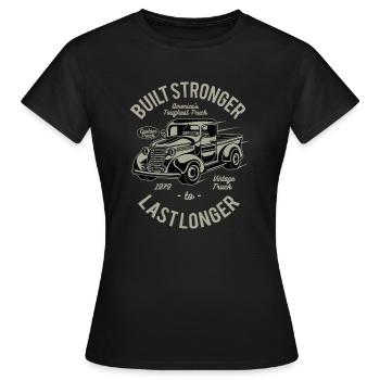 Built Stronger - Women's T-Shirt - black - Front - AI Model Female 172 dark (172cm)
