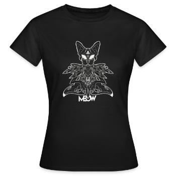 Roi chat blanc - T-shirt Femme - noir - Devant - AI Model Female 172 dark (172cm)