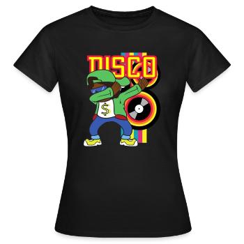Dabbing Dab Rappeur Soirée Disco Hip Hop Hip Hop - T-shirt Femme - noir - Devant - AI Model Female 172 dark (172cm)