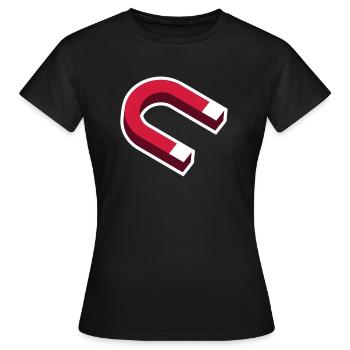magnet - Women's T-Shirt - black - Front - AI Model Female 172 dark (172cm)