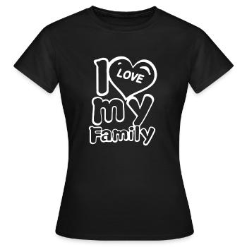 Family - Women's T-Shirt - black - Front - AI Model Female 172 dark (172cm)