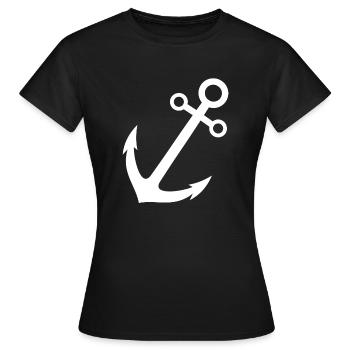 Anchor anchor - Women's T-Shirt - black - Front - AI Model Female 172 dark (172cm)