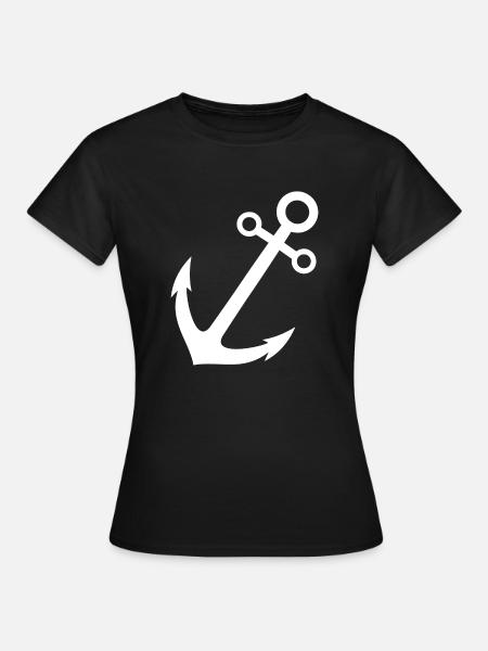 Anker - anchor - Frauen T-Shirt - Schwarz