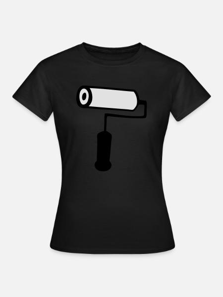 Farbroller Hausmaler Baumalerei - Frauen T-Shirt - Schwarz