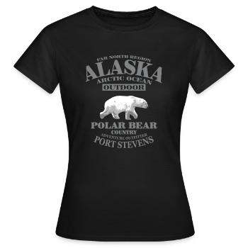 Alaska - Polar Bear - Frauen T-Shirt - Schwarz - Vorne - AI Model Female 172 dark (172cm)
