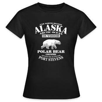Alaska - Polar Bear - Frauen T-Shirt - Schwarz - Vorne - AI Model Female 172 dark (172cm)