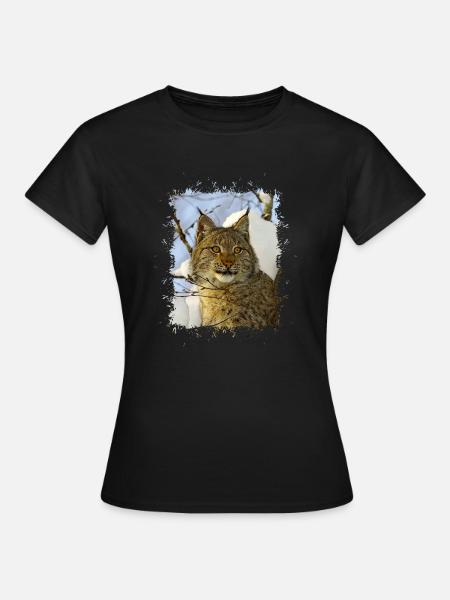 Luchs - Frauen T-Shirt - Schwarz