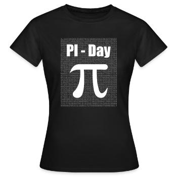 Pi Day Day Nombre de cercles Pi - T-shirt Femme - noir - Devant - AI Model Female 172 dark (172cm)