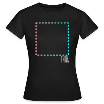 Think outside the Box - Frauen T-Shirt - Schwarz - Vorne - AI Model Female 172 dark (172cm)