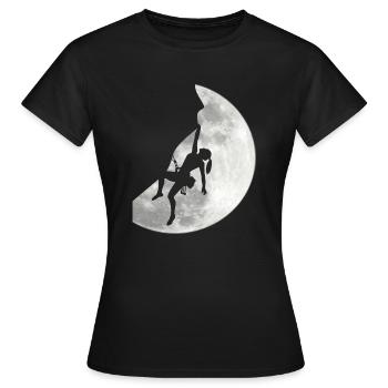 Boulderer grimpe Escalade Femme Escaladeuse - T-shirt Femme - noir - Devant - AI Model Female 172 dark (172cm)