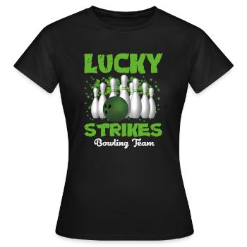 Lucky strikes bowling team - T-shirt Femme - noir - Devant - AI Model Female 172 dark (172cm)