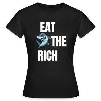 Eat The Rich - T-shirt Femme - noir - Devant - AI Model Female 172 dark (172cm)