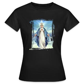 Holly Mary Maria Madonna Mariana Vierge Marie - T-shirt Femme - noir - Devant - AI Model Female 172 dark (172cm)