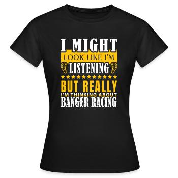 course de banger - T-shirt Femme - noir - Devant - AI Model Female 172 dark (172cm)
