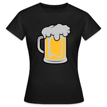 Maßkrug Bier - Frauen T-Shirt - Schwarz - Vorne - AI Model Female 172 dark (172cm)