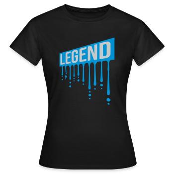 Legend Shield Graffiti Gouttes - T-shirt Femme - noir - Devant - AI Model Female 172 dark (172cm)