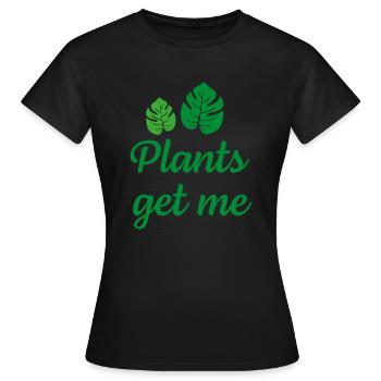 Plants understand me - Women's T-Shirt - black - Front - AI Model Female 172 dark (172cm)