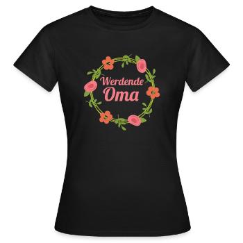 Werdende Oma Großmutter Geschenk - Frauen T-Shirt - Schwarz - Vorne - AI Model Female 172 dark (172cm)