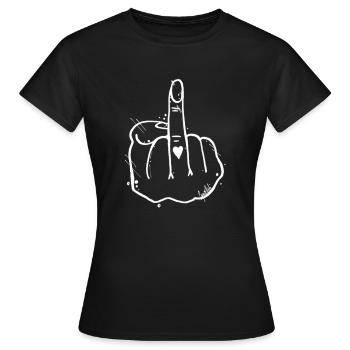 Fuck off Love Modus - Frauen T-Shirt - Schwarz - Vorne - AI Model Female 172 dark (172cm)