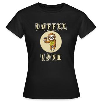 Coffee Junk - Frauen T-Shirt - Schwarz - Vorne - AI Model Female 172 dark (172cm)