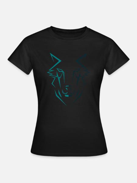 gravity wolves head - Frauen T-Shirt - Schwarz