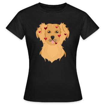 Golden retriever - T-shirt Femme - noir - Devant - AI Model Female 172 dark (172cm)