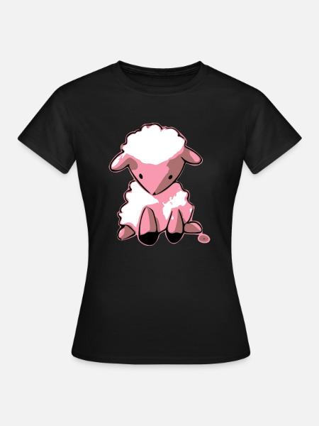 Milo das kleine Schaf - Frauen T-Shirt - Schwarz