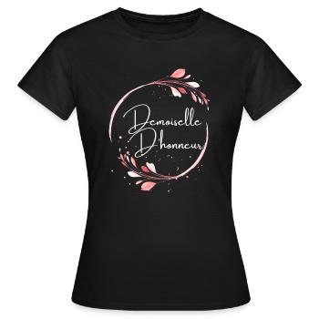Demoiselle d'honneur - T-shirt Femme - noir - Devant - AI Model Female 172 dark (172cm)