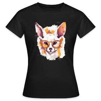 Alo der Fennek - Frauen T-Shirt - Schwarz - Vorne - AI Model Female 172 dark (172cm)