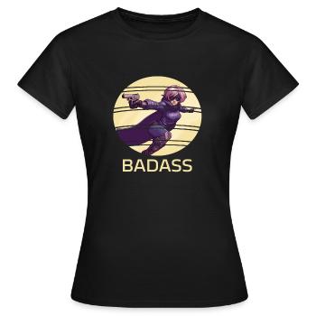 Gaming Comic Style - Badass - design artistique - T-shirt Femme - noir - Devant - AI Model Female 172 dark (172cm)