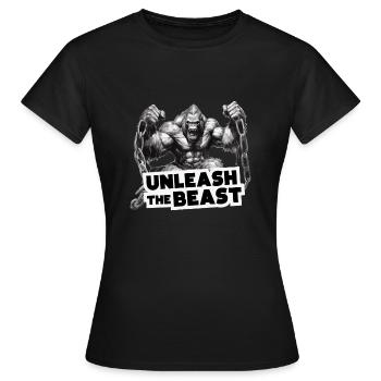 Unleash the Beast - Frauen T-Shirt - Schwarz - Vorne - AI Model Female 172 dark (172cm)