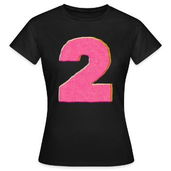 2 Two - Women's T-Shirt - black - Front - AI Model Female 172 dark (172cm)