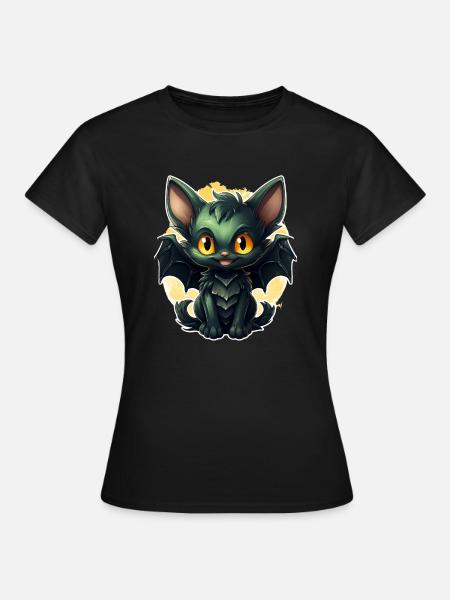 Chauve-souris Halloween I Cartoon Mignonne chauve-souris - T-shirt Femme - noir