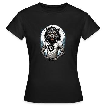 WEREWOLF teen 11 - Women's T-Shirt - black - Front - AI Model Female 172 dark (172cm)