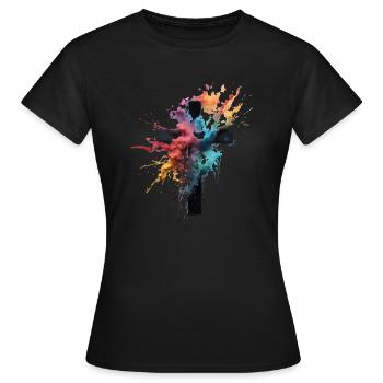 Conception de croix Christianisme chrétien et orthodoxe - T-shirt Femme - noir - Devant - AI Model Female 172 dark (172cm)