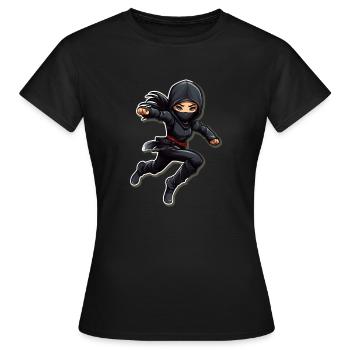 Charmant combattant ninja I Fille ninja I Ninja - T-shirt Femme - noir - Devant - AI Model Female 172 dark (172cm)