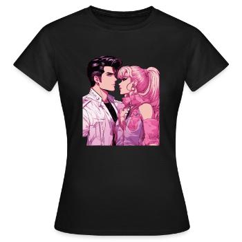 Anime Sweetheart for Life - Women's T-Shirt - black - Front - AI Model Female 172 dark (172cm)