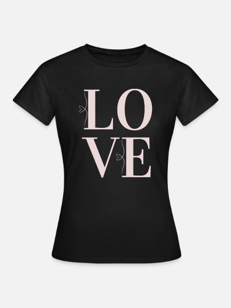 Amour - Liebe - T-shirt Femme - noir