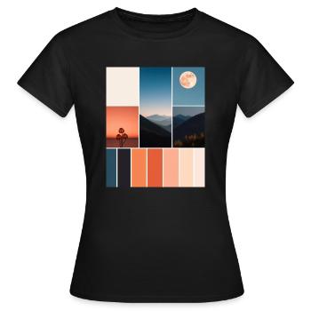 Montagnes - T-shirt Femme - noir - Devant - AI Model Female 172 dark (172cm)