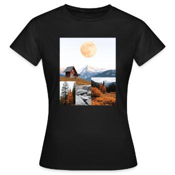 Hutte. - T-shirt Femme - noir - Devant - AI Model Female 172 dark (172cm)